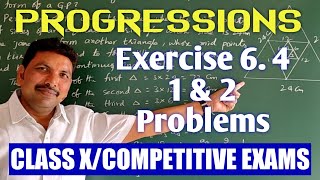 PROGRESSIONSEXERCISE 64  1 amp 2 PROBLEMSCLASS X [upl. by Nekcarb]