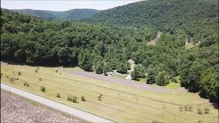 Dam Camp Tionesta Pennsylvania Drone Video [upl. by Nileuqcaj]