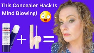 Try this Concealer Hack for smooth under eyes 50 Makeup [upl. by Glaab]