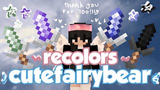 RECOLORS CUTEFAIRYBEAR PACK  solo bedwars commentary  texture pack [upl. by Kyla]