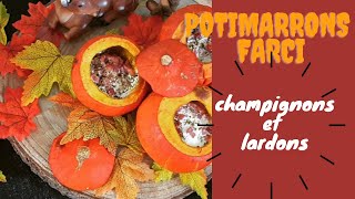 RECETTE POTIMARRONS FARCI AUX LARDONS [upl. by Lowson]