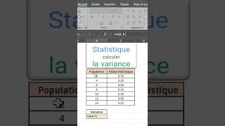 Calculer la Variance en 10 Secondes dans Excel  excel exceltips astuce exceltricks tutorial [upl. by Orecic610]