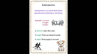 Interjection parts of speech [upl. by Aztiraj]