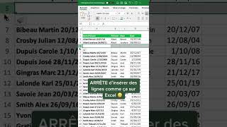 Comment insérer des lignes sur Excel [upl. by Bickart]