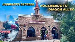 Hogwarts Express Complete Tour Hogsmeade To Diagon Alley  Universal Island of Adventure l Orlando [upl. by Nohsar592]