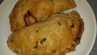 TRADITIONAL Cornish Pasty MEAT at one end and FRUIT at other end Not BAD Id give myself 710 [upl. by Aiekat]