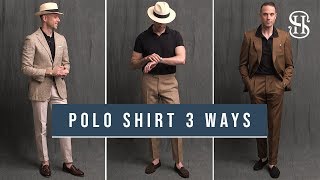 3 Ways To Wear A Polo Shirt  How To Style A Polo Shirt [upl. by Eteragram395]