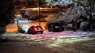 Capitol Hill snow slide fender bender [upl. by Whyte]