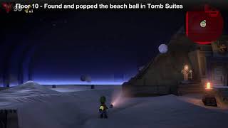 Luigis Mansion 3  Floor 10 Achievement  Found and popped the beach ball in Tomb Suites [upl. by Honey]