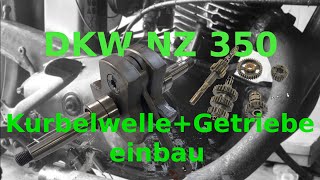 DKW NZ 350  250 Motor zusammenbau Kurbelwelle Getriebe Kupplung Teil 2 [upl. by Ahsiekin]