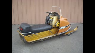 1970 Moto Ski Grand Prix 634  Hear it Run  Original condition vintage snowmobile [upl. by Shelli]