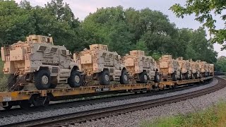 CSX m422 With some military OffRoad Teucks Shenandoah jct 72124 [upl. by Gula]