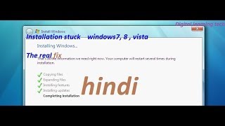 Window Installation Stuck At Completing Installion  Hindi [upl. by Ntsuj]