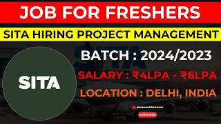 Project Management Graduate Role at SITA  EntryLevel Opportunity in Delhi [upl. by Fina]