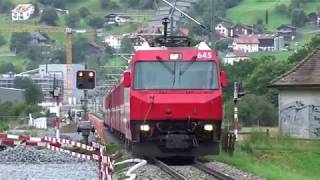 Rhätische Bahn Prättigau Teil 1  Ge 44 II und III auf der Strecke LandquartKlostersDavosSameden [upl. by Nauqas]