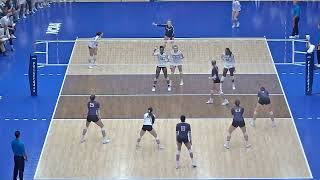 MiddleBlocker Footwork Examples in Rotations 4 5 6  Volleyball Fundamentals [upl. by Hplar538]