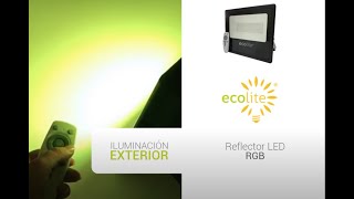 🔆 REFLECTOR LED RGB 🔴🟢🔵 Iluminación Decorativa LED para Exteriores de Colores ► Ecolite [upl. by Wyn]