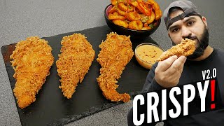 EXTRA CRISPY CHICKEN TENDERS  WITH FRIES amp SAUCE [upl. by Schouten689]