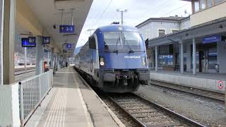 RailJet 73 nach Graz Hbf im Bahnhof Mürzzuschlag am 1932019 [upl. by Ynwat]