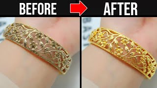 How to Clean  Polish Gold Jewelry at Home  Shiny Gold [upl. by Lananna]