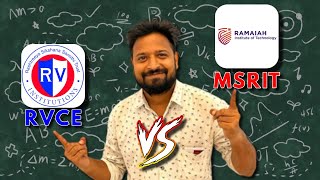 RVCE vs MSRIT Bangalore topmost Colleges🔥 COMEDK 2023Detailed Comparison rvce collegereview [upl. by Aerdnwahs]