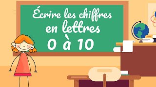 Écrire les chiffres en lettres de 0 à 10 [upl. by Casar]