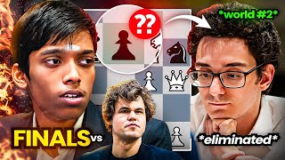 The FINAL GAME  Praggnanandhaa ELIMINATES Caruana  World Cup 2023 Semi Finals Game 76 [upl. by Eiromem698]