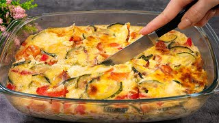 Ich mache diese Zucchini jedes Wochenende Zucchini Auflauf Neues Rezept für Zucchini mit Paprika [upl. by Tomkiel]