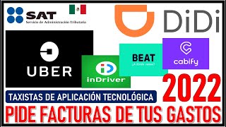 GASTOS QUE PUEDEN HACER DEDUCIBLES LOS UBER DIDI CABIFY BEAT ETC PLATAFORMAS TECNOLOGICAS 🚕 [upl. by Orson]