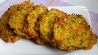 How To Make Zucchini Carrot Fritters  Appetizer Easy Recipe Video  Ninik Becker [upl. by Tteraj999]