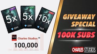 GIVEAWAY SPECIAL 100K SUBSCRIBERS CHANNEL CHARLES STUDIOS [upl. by Dick310]