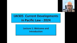 LW305 2024  Week 1 Lecture  Welcome and Introduction [upl. by Ynnek]