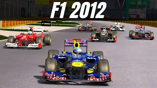 A RACE with 6 F1 World Champion Drivers on a Grid  F1 2012 [upl. by Dalila870]