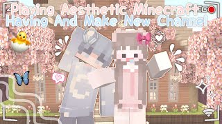 PLAYING MINECRAFT AESTHETIC  WITH AWLIA PII  KAWAII AESTHETIC [upl. by Oetsira]