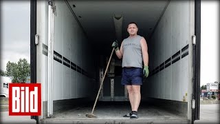 Flüchtlinge am Eurotunnel  Deutsche LkwFahrer über das Drama  Calais  refugees Trucker [upl. by Ennairb]