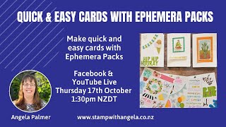 Quick amp Easy Cards with Ephemera Packs [upl. by Elrebma]