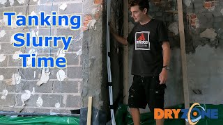 Rising Damp Fix with Tanking Slurry from DryZone to fix the old house  DIY The old house build [upl. by Emmey]