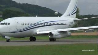 Boeing 737200 taking off in Berne [upl. by Aetnahc]