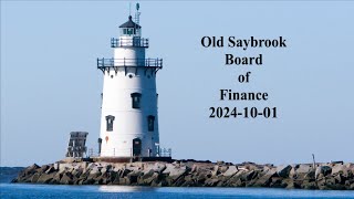 Old Saybrook Board of Finance October 1 2024 [upl. by Arlo]