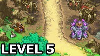 Kingdom Rush Alliance  Level 5 Ravaged outskirts  Veteran Difficulty  3 Stars ⭐⭐⭐ [upl. by Offen]