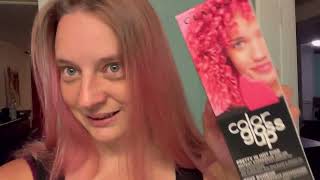 Lets Review Pretty In Hot Pink Color Gloss Up Hair Dye [upl. by Lenora]