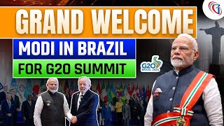 PM Modi arrives at G20 Summit 2024  Modi To Attend 19th G20 Summit In Brazil Italian [upl. by Enaerb]