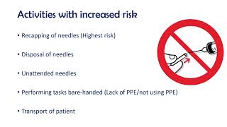 3 1 Needle Stick Injury General considerations [upl. by Ellette]