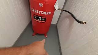 Craftsman air compressor in its new home [upl. by Aihsek414]