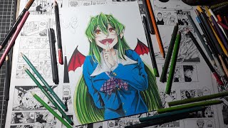 Drawing Youko Shiragami of Jitsu Wa Watashi Wa  Kaio Drawart [upl. by Lunseth]