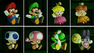 Super Mario Bros Wonder  All Characters Freefall Animations  Screaming [upl. by Jody]