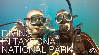 Diving in Tayrona National Park  Colombia Travel Vlog 151  The Way We Saw It [upl. by Gosney]