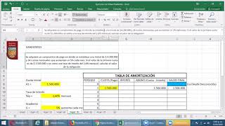 Video 5 Gradiente Geométrico I Tabla de Amortización [upl. by Eissed]