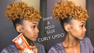 Hair Glue  Creme of Nature Hair Shine amp Hold Control Glue for Curly Updo [upl. by Edaj]