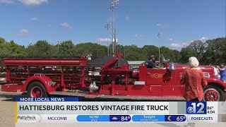 Hattiesburg unveils restored ladder truck [upl. by Lonnie]